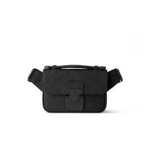 LV S Lock Sling Bag Black For Men M58487 PA LV S Lock Sling Bag Black For Men M58487 PA