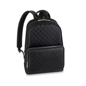 LV Campus Backpack Damier Infini Onyx Silver For Men N40306 PA LV Campus Backpack Damier Infini Onyx Silver For Men N40306 PA