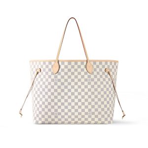 LV Neverfull GM Damier Azur Canvas Rose Ballerine Pink for Women N41604 PA LV Neverfull GM Damier Azur Canvas Rose Ballerine Pink for Women N41604 PA