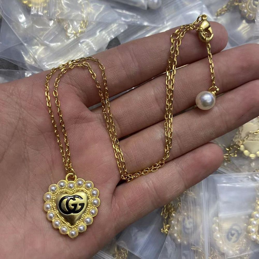 New Arrival Gucci Gold Necklace Women 054 New Arrival Gucci Gold Necklace Women 054