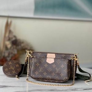 LV Multi Pochette Accessoires Monogram Canvas Khaki for Women M44813 PA