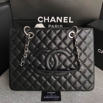CN Classic Tote Bag Silver Hardware Black For Women QA