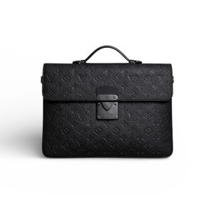 LV S-Lock Briefcase Taurillon Monogram Black For Men M20835 PA LV S-Lock Briefcase Taurillon Monogram Black For Men M20835 PA