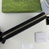 GG Signature Leather Zip Around Wallet Black with Web Stripe 28601 QA