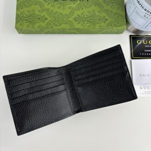GG Black Leather Bi-Fold Wallet 365464-1 QA