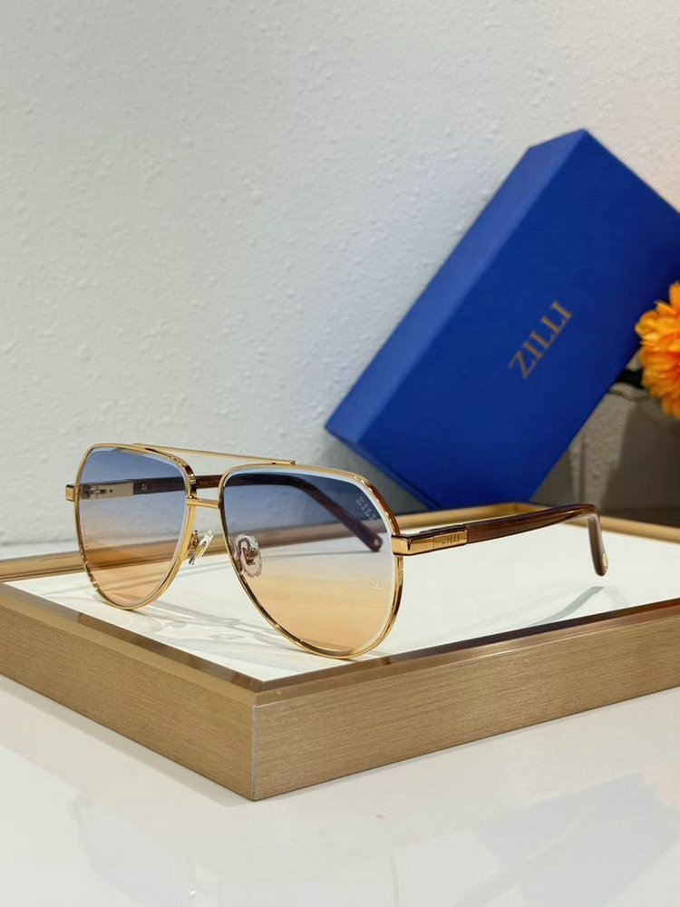 Zilli Luxury Metal Aviator Sunglasses 605160000-1