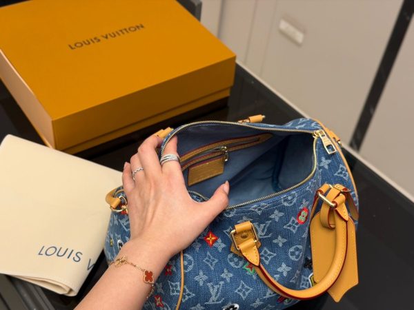 LV Speedy Acid Rain Monogram Denim Bag C2301950