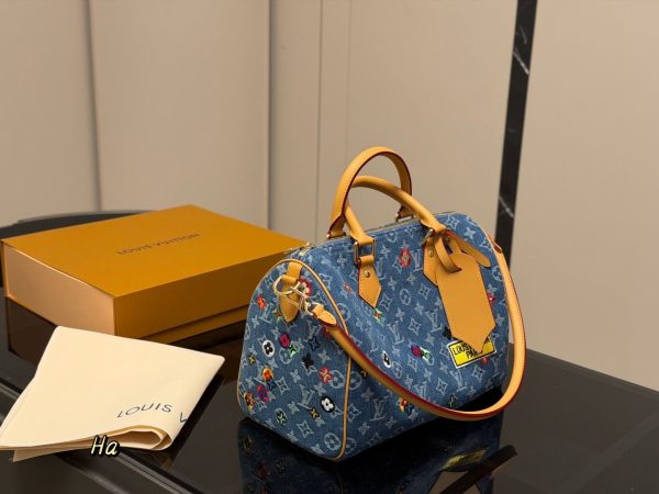 LV Speedy Acid Rain Monogram Denim Bag C2301950