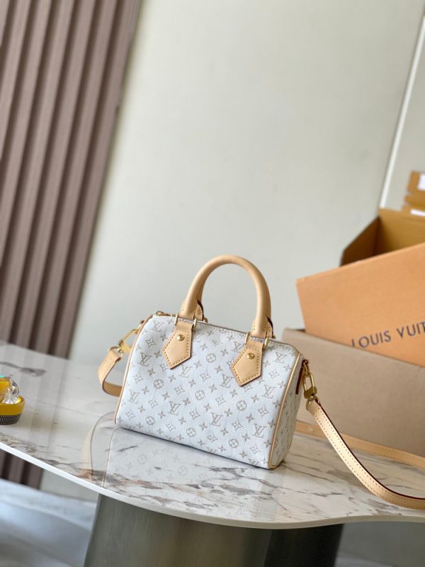 LV Speedy Bandoulière 20 Monogram Mini White Bag BC LV Speedy Bandoulière 20 Monogram Mini White Bag BC