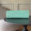 CN Small Shopping Bag Crocodile Embossed Mint Green Bag BC CN Small Shopping Bag Crocodile Embossed Mint Green Bag BC