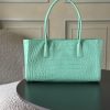 CN Small Shopping Bag Crocodile Embossed Mint Green Bag BC CN Small Shopping Bag Crocodile Embossed Mint Green Bag BC