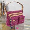 LV Baggy Monogram Denim Fuchsia Bag