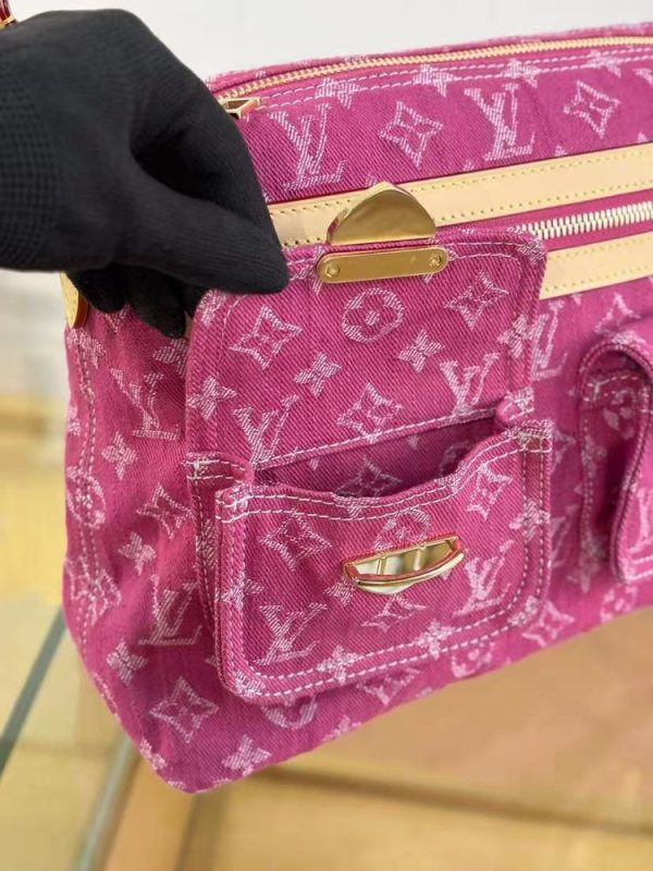 LV Baggy Monogram Denim Fuchsia Bag