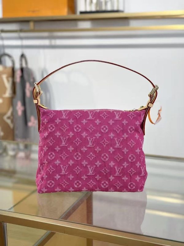 LV Baggy Monogram Denim Fuchsia Bag