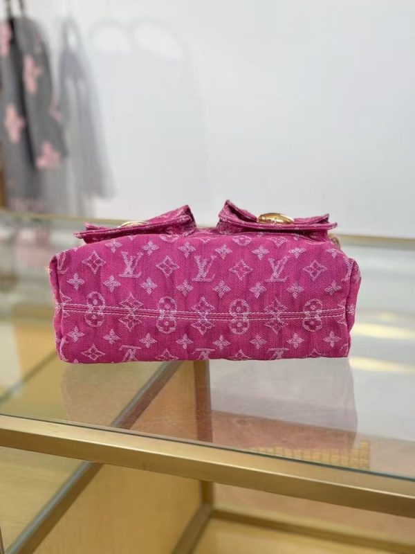 LV Baggy Monogram Denim Fuchsia Bag