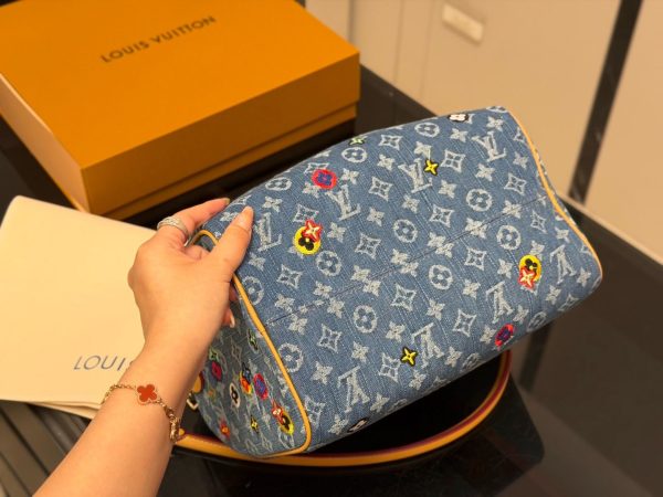 LV Speedy Acid Rain Monogram Denim Bag C2301950