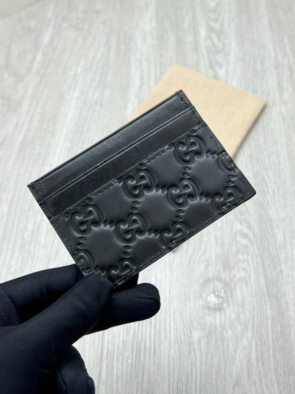 GG Emblem Card Case in Clack GG Leather KK0750