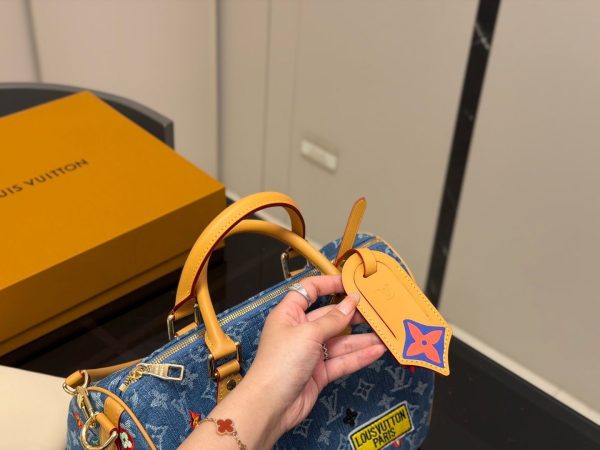 LV Speedy Acid Rain Monogram Denim Bag C2301950