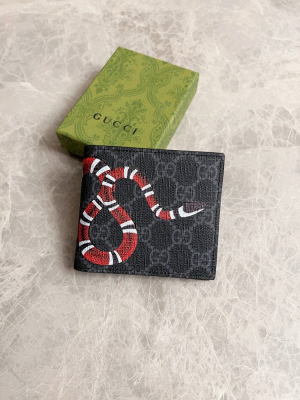GG Kingsnake Print GG Supreme Bifold Wallet KK01450