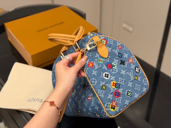 LV Speedy Acid Rain Monogram Denim Bag C2301950