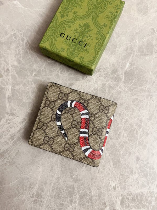 GG Kingsnake Print GG Supreme Bifold Wallet KK01450