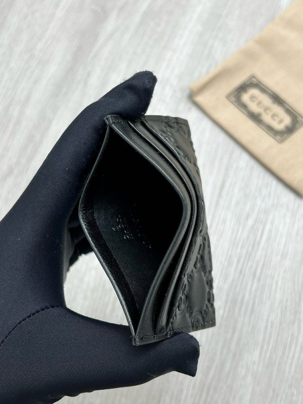 GG Emblem Card Case in Clack GG Leather KK0750