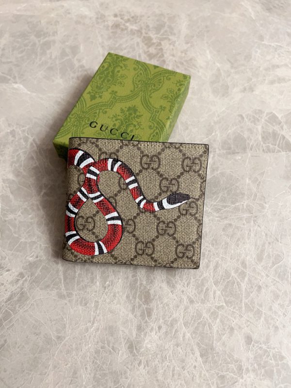 GG Kingsnake Print GG Supreme Bifold Wallet KK01450