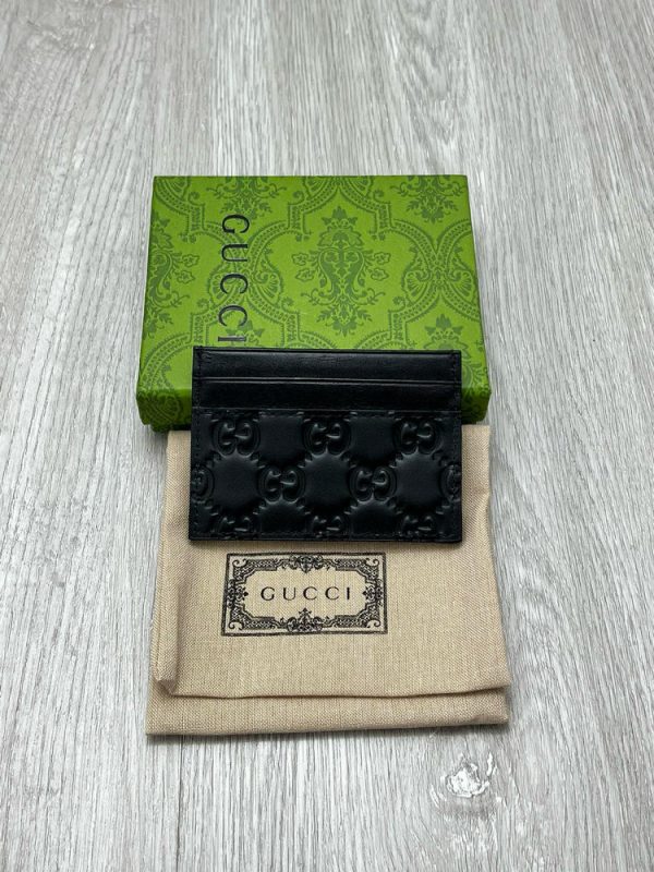 GG Emblem Card Case in Clack GG Leather KK0750