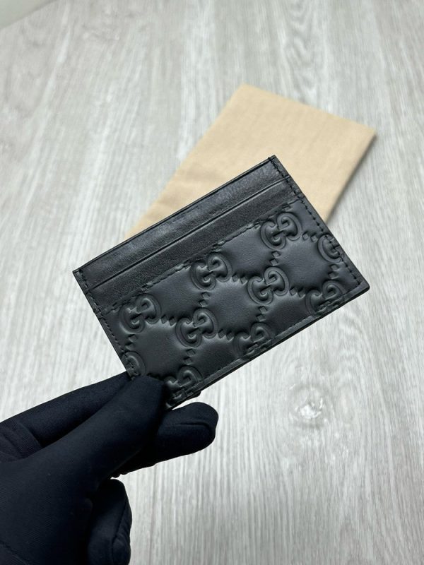GG Emblem Card Case in Clack GG Leather KK0750