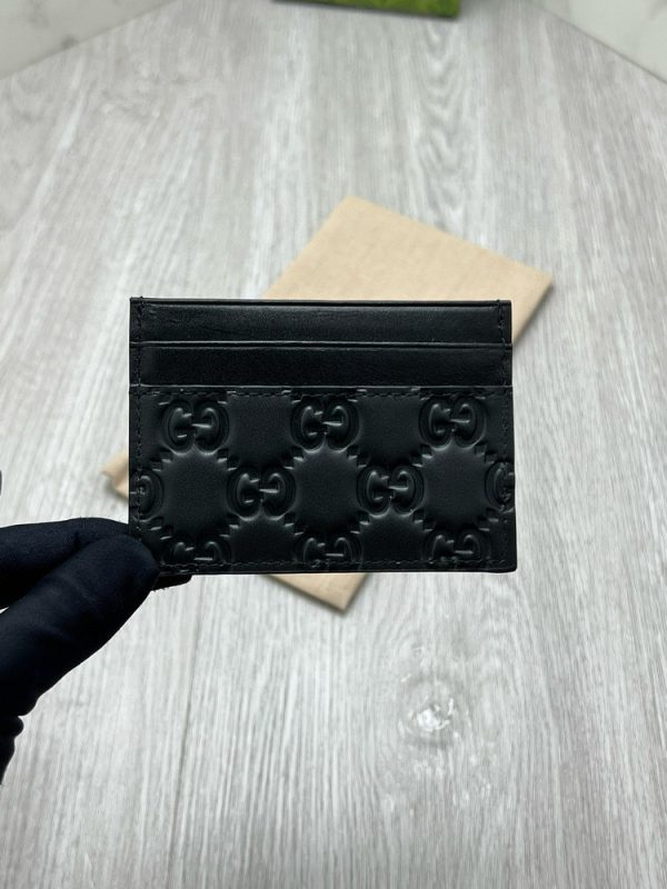 GG Emblem Card Case in Clack GG Leather KK0750