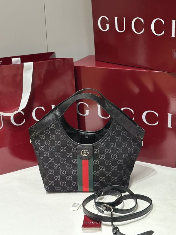GG Giglio Small Tote In Black Denim Bag