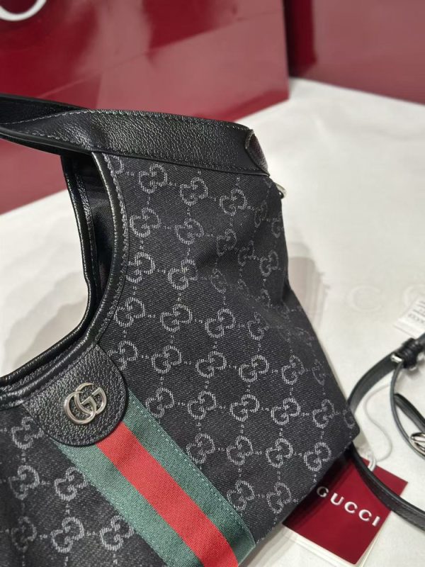 GG Giglio Small Tote In Black Denim Bag