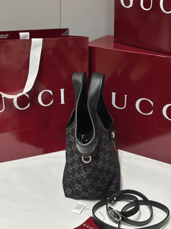 GG Giglio Small Tote In Black Denim Bag