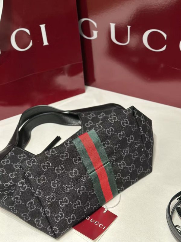 GG Giglio Small Tote In Black Denim Bag