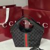 GG Giglio Small Tote In Black Denim Bag