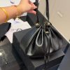 CN CC Logo-Chain Drawstring Bucket Bag – Black
