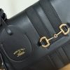 GG Paparazzo Top Handle Bag in Black Leather 875018 BC