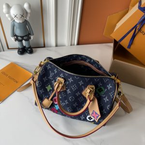 LV Speedy Bandoulière Monogram Denim Patchwork Bag M13282-M15241 BC