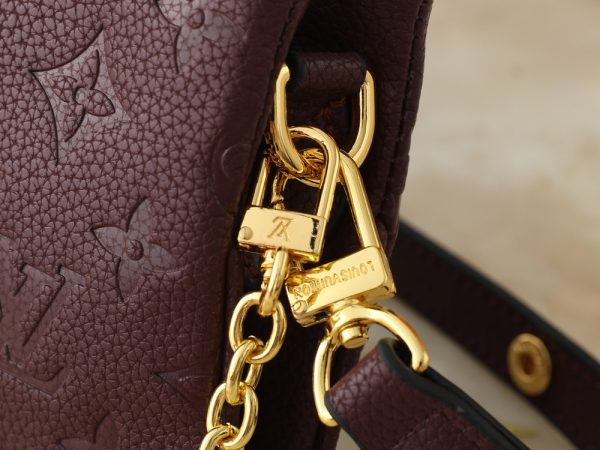 LV Liv Pochette Monogram Empreinte Burgundy Bag M27719-M83008 BC
