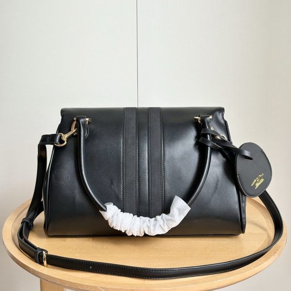 GG Paparazzo Top Handle Bag in Black Leather 875018 BC