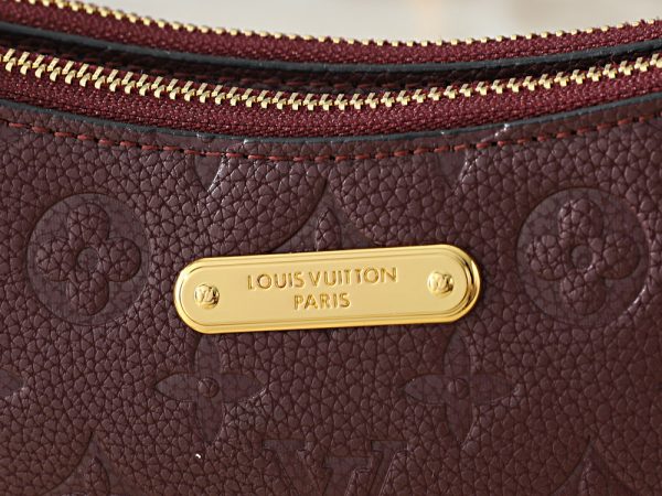 LV Liv Pochette Monogram Empreinte Burgundy Bag M27719-M83008 BC