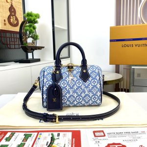 LV Speedy Bandoulière 20 Monogram Jacquard Denim Bag M2A187 BC