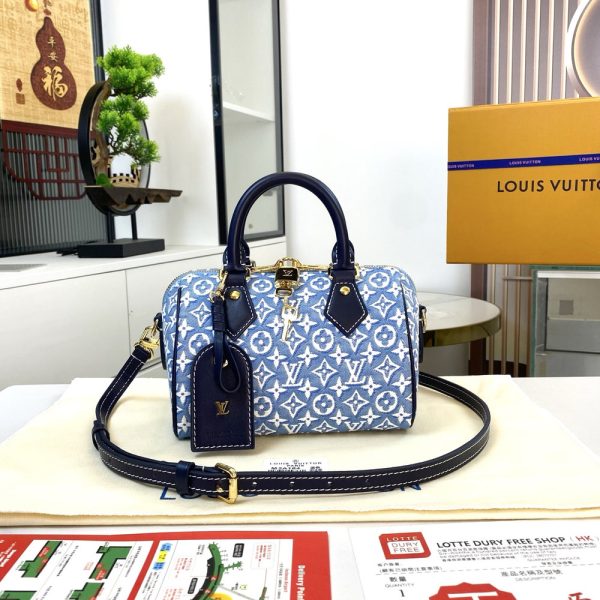 LV Speedy Bandoulière 20 Monogram Jacquard Denim Bag M2A187 BC