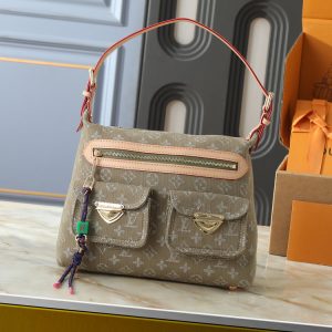 LV Baggy Monogram Denim Green Bag M27328-M27329-M28266 BC