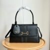 GG Paparazzo Top Handle Bag in Black Leather 875018 BC
