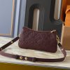 LV Liv Pochette Monogram Empreinte Burgundy Bag M27719-M83008 BC