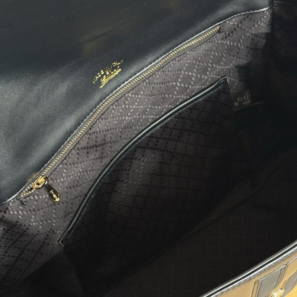 GG Paparazzo Top Handle Bag in Black Leather 875018 BC