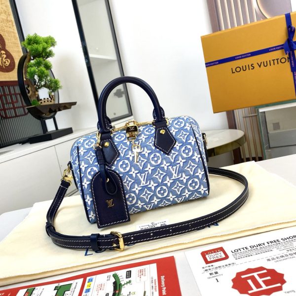 LV Speedy Bandoulière 20 Monogram Jacquard Denim Bag M2A187 BC