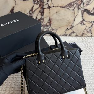 CN Quilted Leather Studded Square Vanity Case Bag C2301850