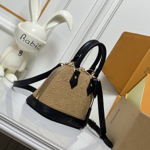 LV Alma BB Monogram Suede Apricot Bag M53152-M10336 BC